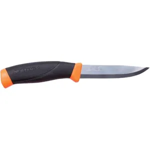 Morakniv Companion S Fixed Blade Knife 4.1" Clip Point Stainless Steel Polished Blade Polymer Handle Black/Orange