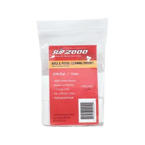 Slip 2000 Gun Cleaning Patches 270 Caliber, 7mm Square Cotton 800PK