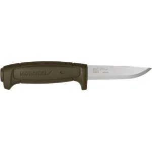 Morakniv Basic 511 Fixed Blade Knife 3.6" Clip Point Carbon Polished Blade Polymer Handle Military Green
