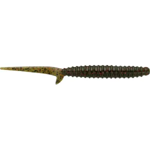 Big Bite Baits Scentsation Thresher Worm 4" Dark Watermelon Red Flake