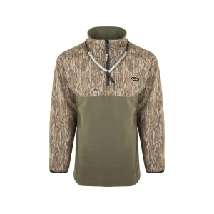 Drake Men's Quarter Zip Refuge Eqwader Jacket Mossy Oak Bottomland Large