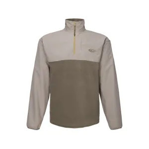 Drake Men's MST Refuge Eqwader Quarter Zip Sweatshirt Mud Brown Medium