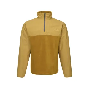 Drake Men's MST Refuge Eqwader Quarter Zip Sweatshirt Field Khaki Medium
