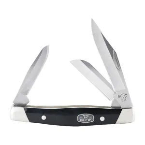 Buck Knives 303 Cadet Pocket Knife 2.5" Clip, Sheepfoot and Spey 420HC Satin Blade Polymer Handle Black