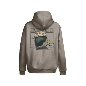 Drake Men's Back Cap Mallard Hoodie Fossil Light Heather Medium