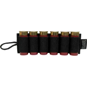 MidwayUSA Shotgun Card with Adhesive Hook & Loop Attachment 6-Round Black