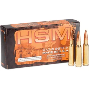 HSM Lead Free 300 Winchester Short Magnum (WSM) Ammo 180 Grain Barnes Triple-Shock X Solid Hollow Point Box of 20