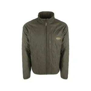 Drake Men's Delta Quilted Fleece Lined Jacket Olive Medium
