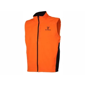Kings Camo Men's Soft Shell Hunting Vest Blaze Orange Medium