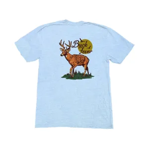 Marsh Wear Men's Buck Fever Short Sleeve T Shirt Hazy Blue Medium
