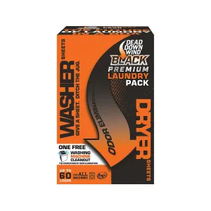 Dead Down Wind Black Premium Laundry Detergent Sheet/Dryer Sheet Combo
