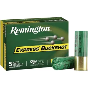 Remington Express Managed-Recoil 12 Gauge Ammo 2-3/4" #00 Buckshot 8 Pellets Case of 100 (20 Boxes of 5)