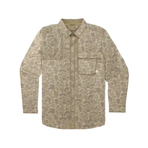 Marsh Wear Men's Big Pine Field Long Sleeve Shirt Khaki Mallard Camo XL