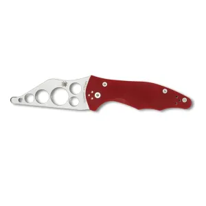 Spyderco Yojimbo Pocket Knife 3.25" Wharncliffe CTS-BD1 Satin Blade G-10 Handle Red