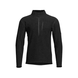 Sitka Gear Men's Snowcrest Half Zip Sweatshirt Sitka Black Heather 2XL