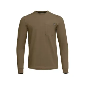Sitka Gear Men's Foothills Crew Long Sleeve Crew Neck Shirt Pyrite XL