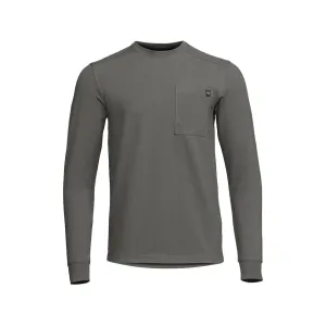 Sitka Gear Men's Foothills Crew Long Sleeve Crew Neck Shirt Woodsmoke 2XL