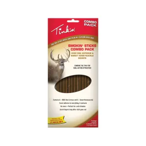 Tink's Smokin' Sticks Honeysuckle & 69-X Deer Scent Combo Pack of 12