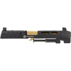 Sig Sauer Slide Assembly Sig P320 X-Series 9mm Luger 4.6" X-Ray 3 Suppressor Sights Gold Threaded Barrel Black