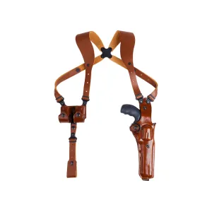 Galco Vertical Shoulder Holster Ambidextrous S&W L Frame 686 6" Leather Tan