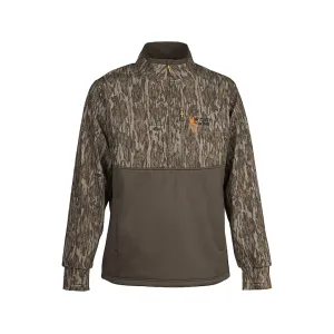 Browning Men's Wicked Wing Smoothbore Quarter Zip Shirt Mossy Oak Bottomland 2XL