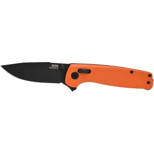 SOG Terminus XR Pocket Knife 2.95" Clip Point D2 Steel Black Blade G-10 Handle Orange