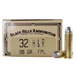Black Hills Cowboy Action 32 H&R Magnum Ammo 90 Grain Flat Nose Box of 50