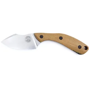 White River Knives Smith & Sons Apex Fixed Blade Knife 2.75" Modified Clip Point CPM MagnaCut Stonewashed Blade Canvas Micarta Handle Natural