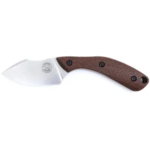 White River Knives Smith & Sons Apex Fixed Blade Knife 2.75" Modified Clip Point CPM MagnaCut Stonewashed Blade Burlap Micarta Handle Brown