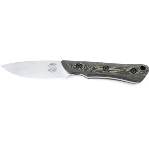 White River Knives Smith & Sons Brave Fixed Blade Knife 3.5" Drop Point CPM MagnaCut Stonewashed Blade Richlite Handle Black