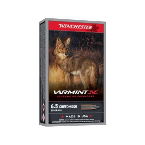 Winchester Varmint X 6.5 Creedmoor Ammo 95 Grain Extreme Point Polymer Tip Box of 20