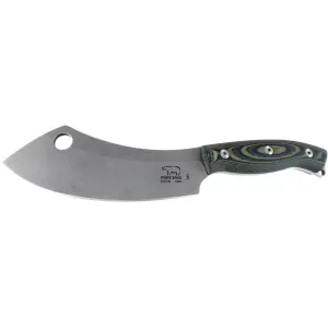 White River Knives Camp Cleaver 5.5" CPM S35VN Stonewashed Blade Linen Micarta Handle Olive Drab