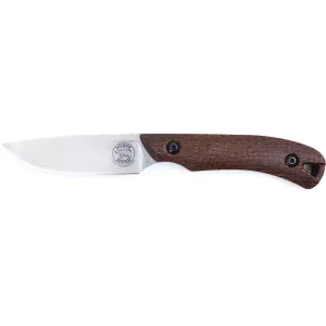 White River Knives Smith & Sons Axiom Fixed Blade Knife 2.88" Drop Point CPM MagnaCut Stonewashed Blade Burlap Micarta Handle Brown