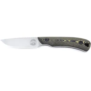 White River Knives Smith & Sons Axiom Fixed Blade Knife 2.88" Drop Point CPM MagnaCut Stonewashed Blade Richlite Handle Black
