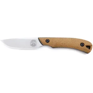 White River Knives Smith & Sons Axiom Fixed Blade Knife 2.88" Drop Point CPM MagnaCut Stonewashed Blade Canvas Micarta Handle Natural