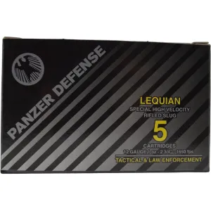 Panzer Defense Lequian 12 Gauge Rifled Slug 2-3/4" 1oz Box of 5