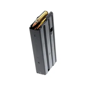 AR-STONER SS Magazine AR-15 223 Remington, 5.56x45mm, 300 AAC Blackout, 20-Round Straight Body with Anti Tilt Follower Stainless Steel Black