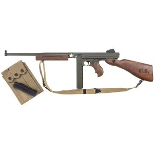 Thompson M1 Tanker Semi Automatic Rifle 45 ACP 16.5" Olive Drab Barrel Cerakote Olive Drab Frame Walnut Field Stock