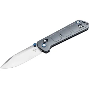 Boker Knives Kihon DC Alu Pocket Knife 3.22" Drop Point Nitro-V Satin Blade Aluminum Handle Gray