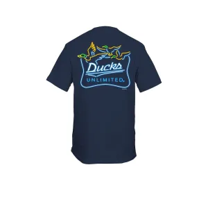 Ducks Unlimited Men's Neon Sign Short Sleeve Crew Neck T Shirt True Navy 2XL