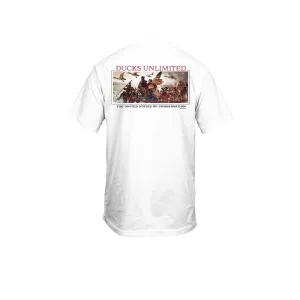 Ducks Unlimited Men's Washington Short Sleeve Crew Neck T Shirt White Large