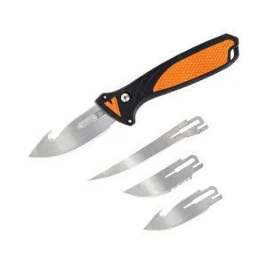 Havalon Knives Talon Hunt Fixed Blade Knife 3" Skinner Stainless Satin Blade Zytel Handle Orange