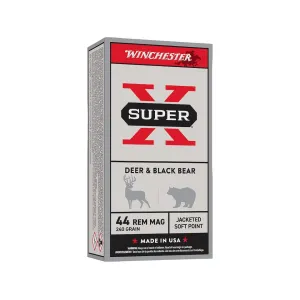 Winchester White Box USA 44 Remington Magnum Ammo 240 Grain Jacketed Soft Point Case of 500 (10 Boxes of 50)