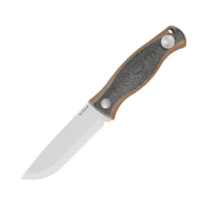 Kizer Polaris Fixed Blade Knife 4.23" Drop Point AEB-L Satin Blade G-10 Handle Black/Tan