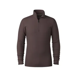 Smartwool Men's Classic Thermal Quarter Zip Base Layer Shirt Mink Heather Medium