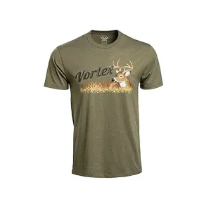 Vortex Optics Men's Grassland Heritage Short Sleeve Crew Neck T Shirt Military Heather Large