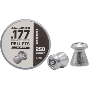 Barra Bowie Air Gun Pellets 177 Caliber 8.18 Grain Hollow Point Tin of 250