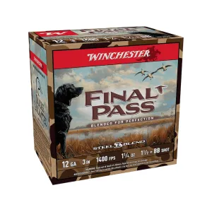 Winchester Final Pass 12 Gauge Ammo 3" BB and #1-1/2 Steel Shot 1-1/4 oz Case of 250 (10 Boxes of 25)