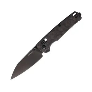 Kershaw Bel Air Pocket Knife 3" Reverse Tanto CPM MagnaCut Black Blade Carbon Fiber Handle Black