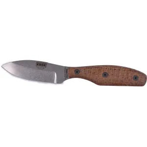 ESEE Knives Canadian Belt Knife Fixed Blade Knife 2.8" Drop Point CPM MagnaCut Stonewashed Blade Burlap Micarta Handle Brown